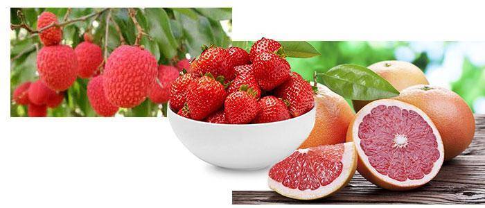 Foods with naringenin and flavonoids